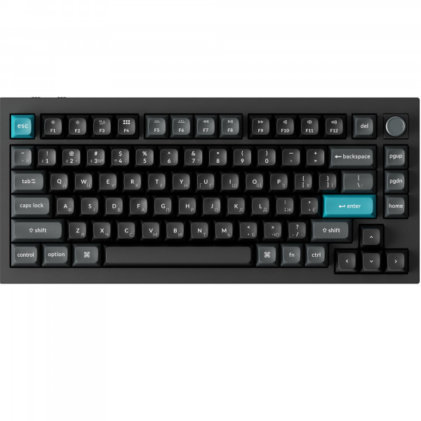 Клавіатура бездротова Keychron Q1 Ultra Keychron Red Switch Black RGB (Q1U-M1-UA)