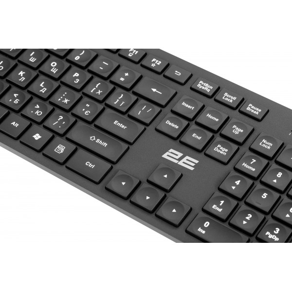 Комплект (клавіатура, мишка) бездротовий 2E MK420 (2E-MK420WB) Black