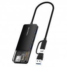 Концентратор Cabletime USB C/A - 4 Port USB 3.0, 5Gbps, 0.15 m (CB05B)