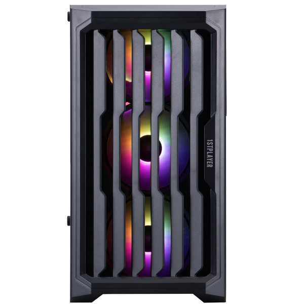 Корпус 1stPlayer H2-BK-4F7 Black без БЖ