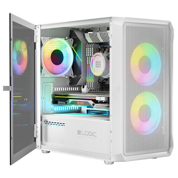 Корпус LogicConcept Portos ARGB Mini White без БЖ (AM-PORTOS-20-0000000-0002)