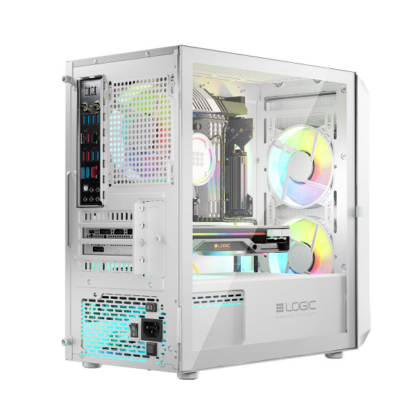 Корпус LogicConcept Portos ARGB Mini White без БЖ (AM-PORTOS-20-0000000-0002)