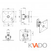 Кронштейн КВАДО KV-020-85N (VESA100х100)