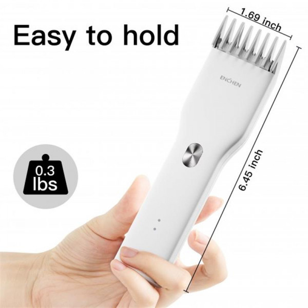 Машинка для стрижки Enchen Boost White Set + Пеньюар і ножниці