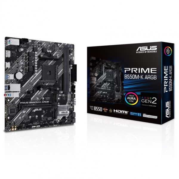 Материнська плата Asus Prime B550M-K ARGB Socket AM4