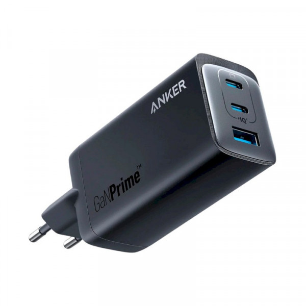 Мережевий зарядний пристрій Anker PowerPort 737 GaNPrime 120W 2xUSB Type-C, USB Type-A Black (A2148313)