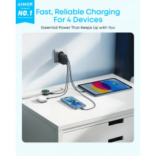 Мережевий зарядний пристрій Anker Zolo Charger 50W, 2xUSB-C, 2xUSB-A, Black (A121EG11)