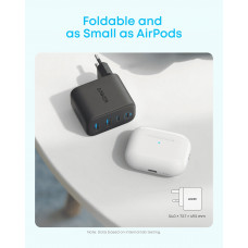 Мережевий зарядний пристрій Anker Zolo Charger 50W, 2xUSB-C, 2xUSB-A, Black (A121EG11)