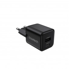 Мережевий зарядний пристрій Choetech (USB-C+USB-A) Black (PD5012-EU-BK)