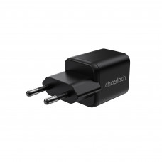 Мережевий зарядний пристрій Choetech (USB-C+USB-A) Black (PD5012-EU-BK)