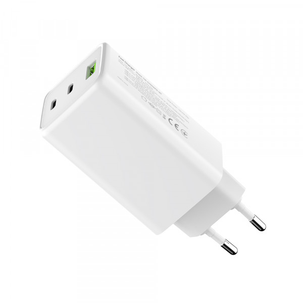 Мережевий зарядний пристрій ColorWay GaN Mini 100W PD Port PPS USB (USB-2C1A) White (CW-CHS061PD-WT)