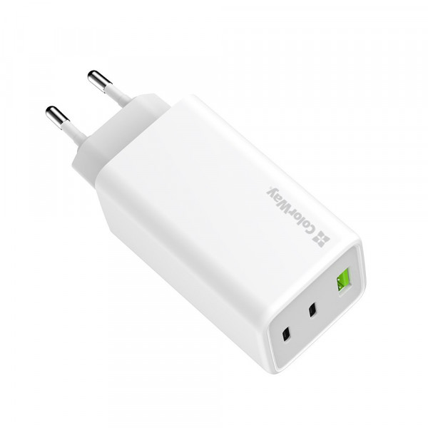 Мережевий зарядний пристрій ColorWay GaN Mini 100W PD Port PPS USB (USB-2C1A) White (CW-CHS061PD-WT)