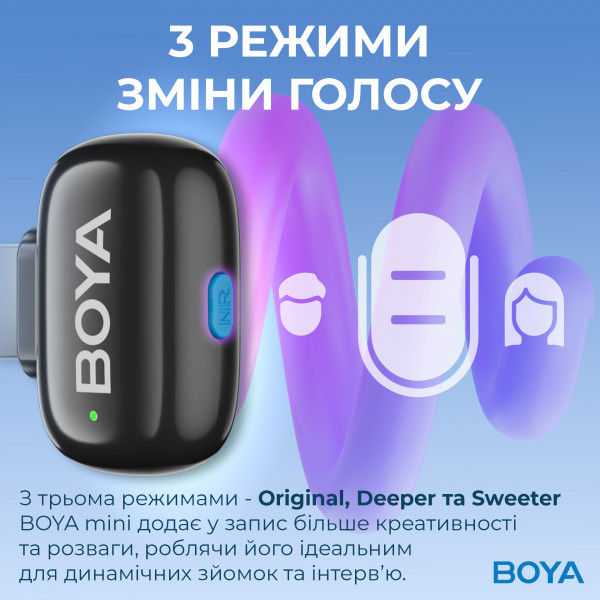 Мікрофон BOYA mini-12 Type-C/Lightning Black
