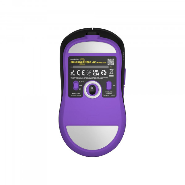 Миша бездротова Hator Quasar 2 Ultra 4K Wireless Black/Lilac (HTM570BL)