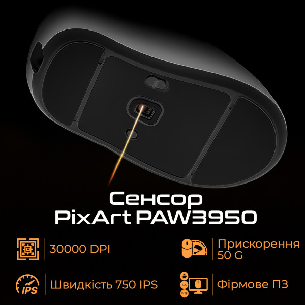 Миша бездротова RAWM ER21Pro Black