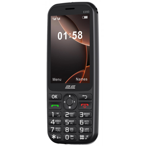 Мобiльний телефон 2E E350 Black (694743656879)