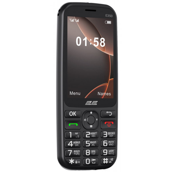 Мобiльний телефон 2E E350 Black (694743656879)