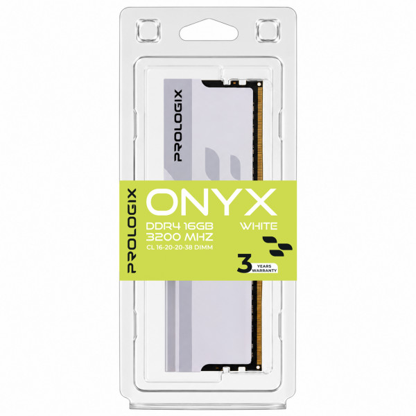 Модуль пам`ятi DDR4 16GB/3200 Prologix Onyx White (PRO16GB3200YW4)