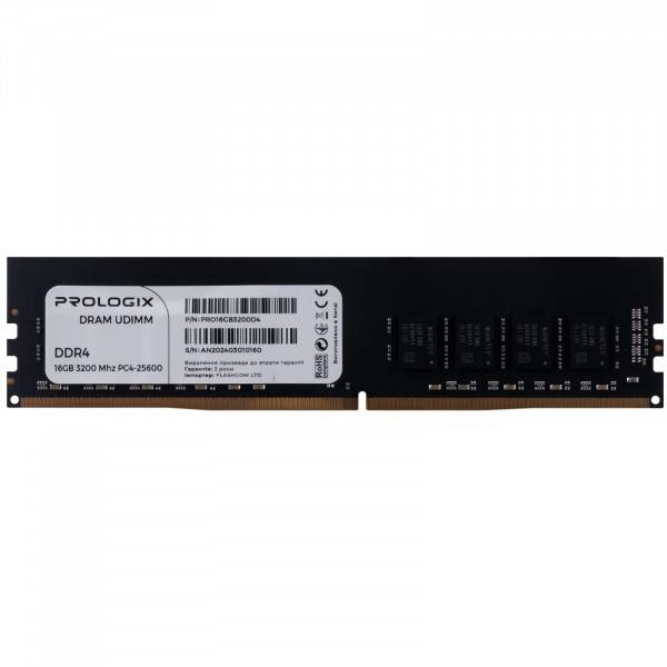 Модуль пам`ятi DDR4 16GB/3200 Prologix (PRO16GB3200D4)