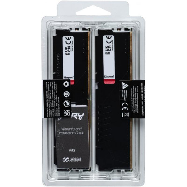 Модуль пам`яті DDR5 2x16GB/5200 Kingston Fury Beast Black (KF552C36BBEK2-32)