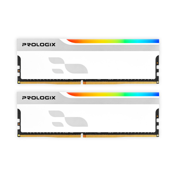 Модуль пам`ятi DDR5 2x16GB/6000 Prologix Onyx White RGB (PRO32GB6000YWR5K)