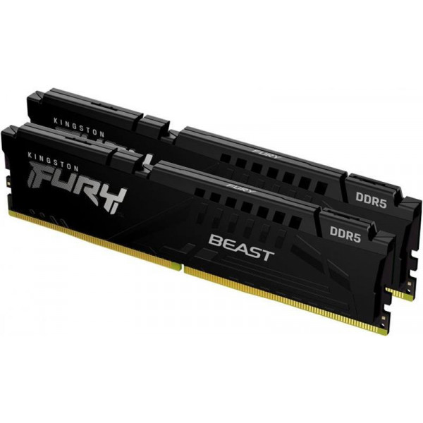 Модуль пам`яті DDR5 2x32GB/6400 Kingston Fury Beast Black (KF564C32BBK2-64)