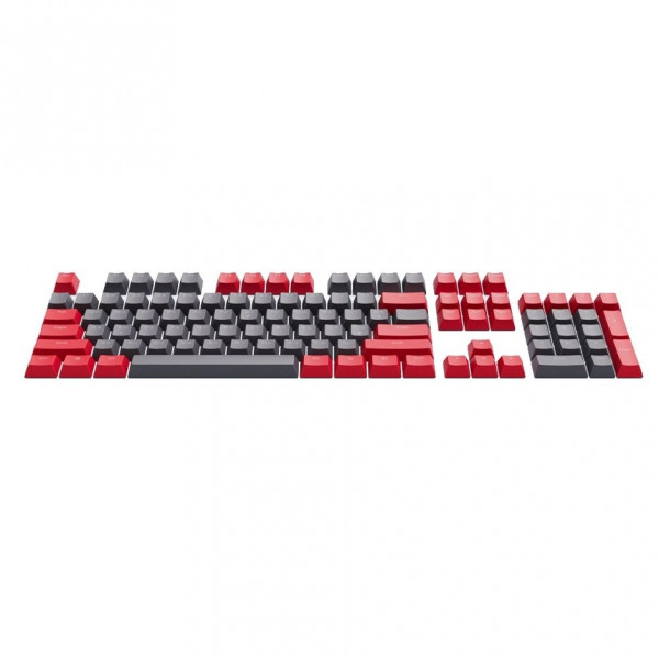 Набір кейкапів Dark Project PBT KS-42 ENG/UA/RU Black/Red (DP-KS-0042)