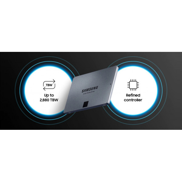 Накопичувач SSD 1ТB Samsung 870 QVO 2.5" SATAIII V-NAND MLC (MZ-77Q1T0BW)