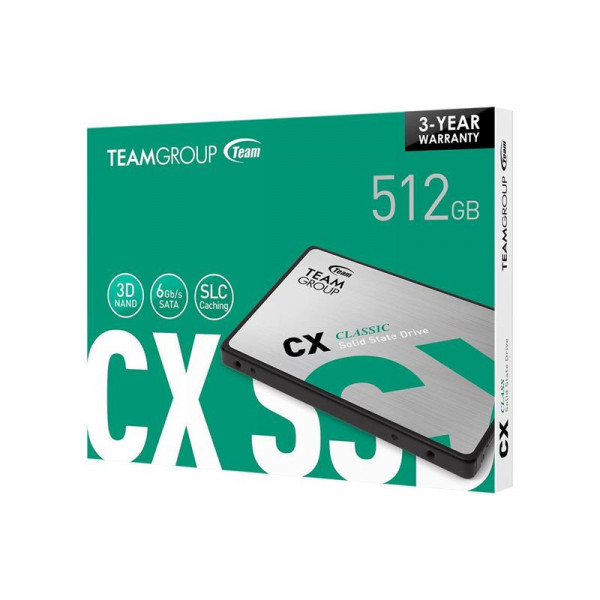 Накопичувач SSD 512GB Team CX2 2.5" SATAIII 3D TLC (T253X6512G0C101)