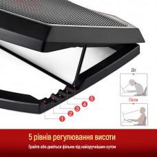 Охолоджуюча пiдставка для ноутбука ColorWay Cooling Game Pro H1, 10-17” (CW-CGPH1)