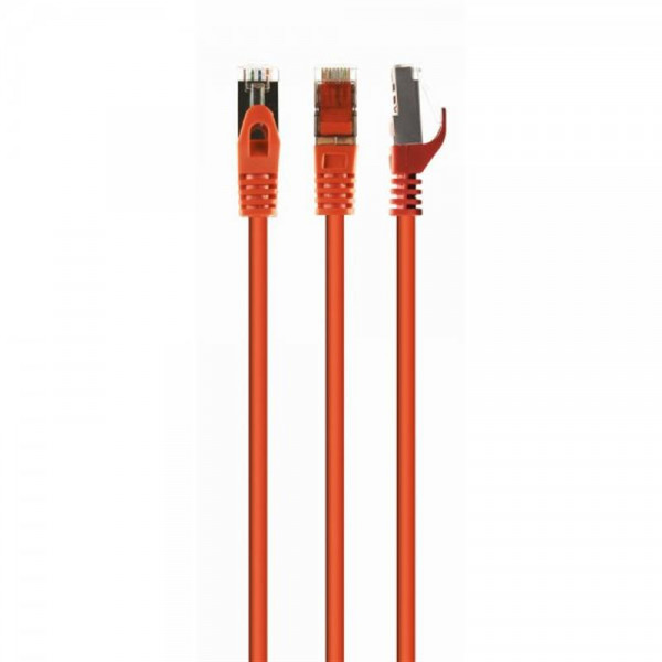 Патч-корд S/FTP Cablexpert (PP6A-LSZHCU-O-3M) cat.6a, литий, 50u "штекер із засувкою, 3м, помаранчевий