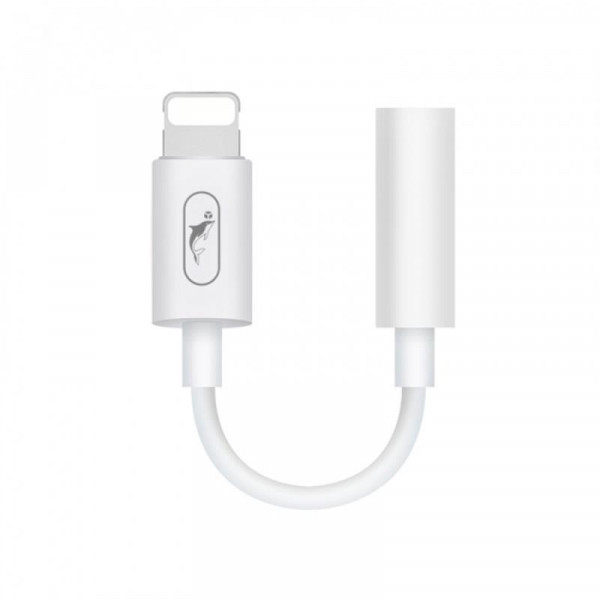 Перехідник SkyDolphin AU02 Lightning - 3.5 мм (M/F) White (ADPT-00017)