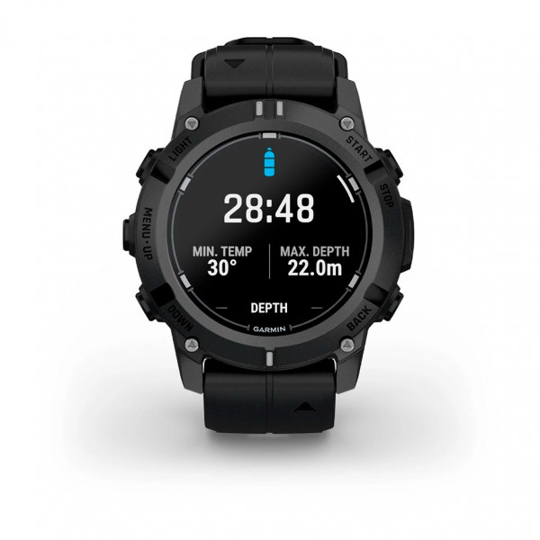 Смарт-годинник Garmin Descent G2 Black with Black Silicone (010-02986-13)