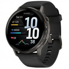 Смарт-годинник Garmin Venu 4 45mm Black with Black Silicone (010-03014-40)