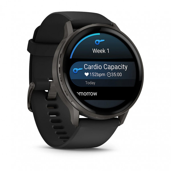 Смарт-годинник Garmin Venu 4 45mm Black with Black Silicone (010-03014-40)