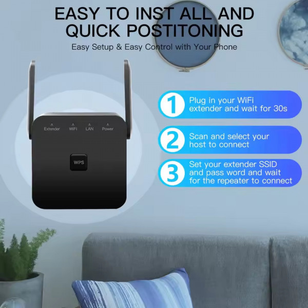 Точка доступу Fenvi Pro 300M Wi-Fi Repeater 2.4Ghz Network Expander