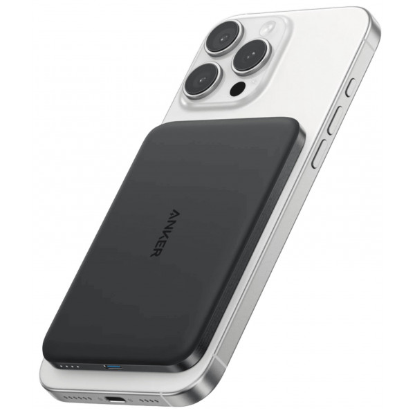 Універсальна мобільна батарея Anker Nano MagGo Slim 5000mAh 20W Black (A1665H11)