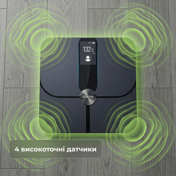 Ваги підлогові RENPHO Elis Nova Smart WiFi Body Scale Black (R-A031)