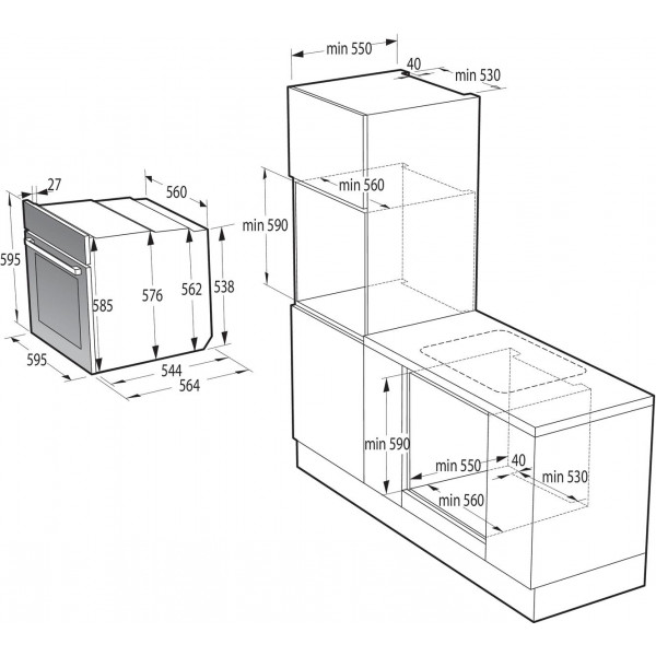 Вбудований комплект Варильна поверхня Gorenje G641EB + Духова шафа Gorenje BO6735E05B