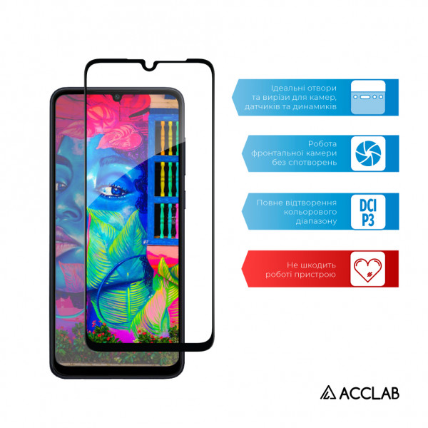 Захисне скло ACCLAB Full Glue для Samsung Galaxy A05 SM-A055 Black (1283126578304)