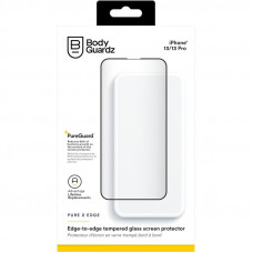 Захисне скло BodyGuardz Pure 2 Edge для Apple iPhone 13 / iPhone 13 Pro / iPhone 14 Black (SGGCM-APH61-9HG)