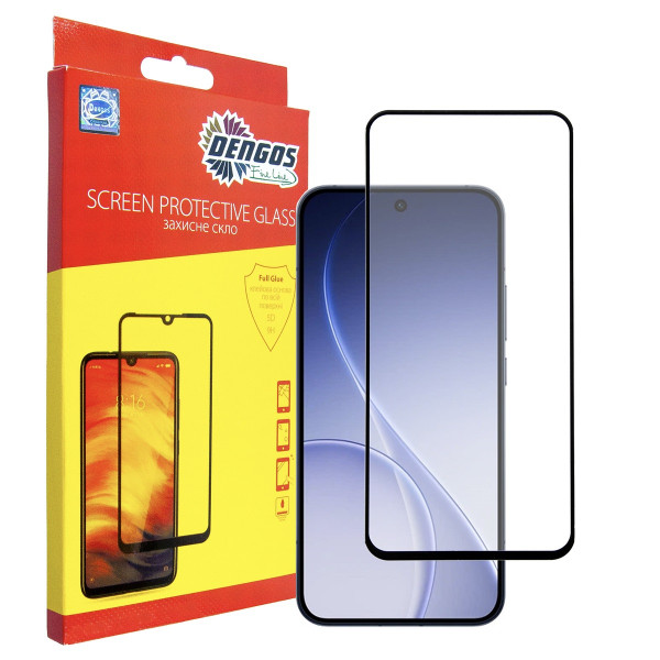 Захисне скло Dengos для Oppo Reno15 F/FS Black Full Glue (TGFG-436)