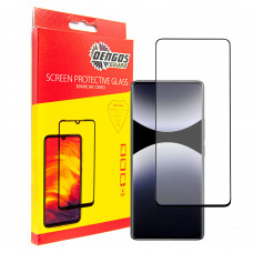 Захисне скло Dengos для Xiaomi Redmi Note 14 Pro 5G Black Full Glue (TGFG-385)