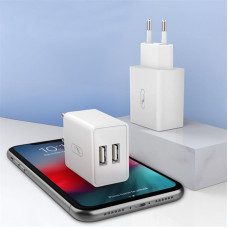 Зарядний пристрій SkyDolphin SC30V (2USB, 2.1A) White (MZP-000114) + кабель microUSB