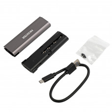 Зовнішня кишеня Maxxter M.2 NVMe PCIe, USB 3.1 Type-C Gen2, Metal, Black (EHDE-2280S-02)