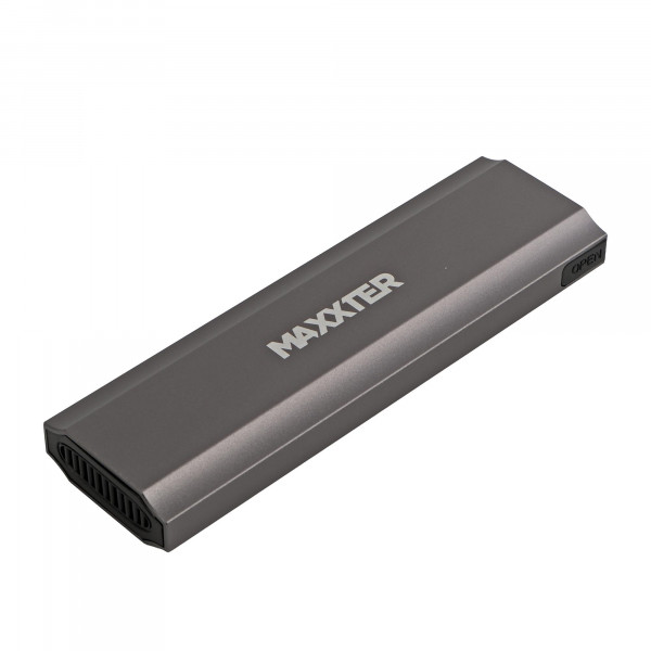 Зовнішня кишеня Maxxter M.2 NVMe PCIe, USB 3.1 Type-C Gen2, Metal, Black (EHDE-2280S-02)