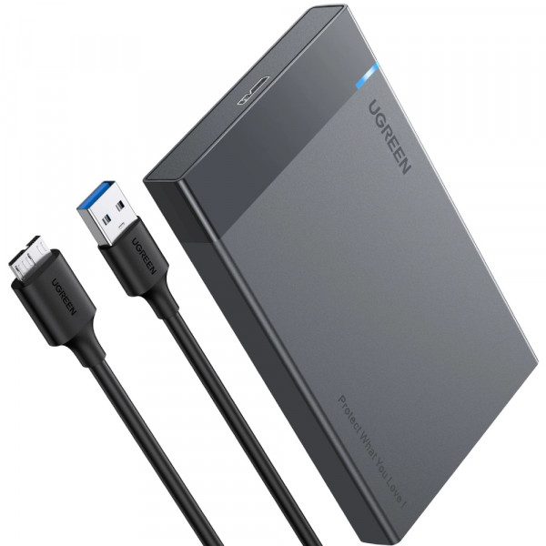 Зовнішня кишеня Ugreen для 2.5" HDD/SSD USB 3.0 US221 Black (30848)
