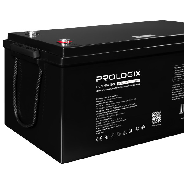 Акумуляторна батарея Prologix 25.6V 200AH 5120Wh (PLFP24-200) LiFePO4