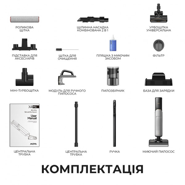 Акумуляторний миючий пилосос Mova X4 Mix (HMV17A)