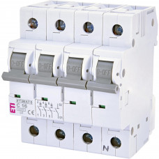 Автоматичний вимикач ETI ETIMAT 6 3p+N C 16 А (6 kA) (2146516)